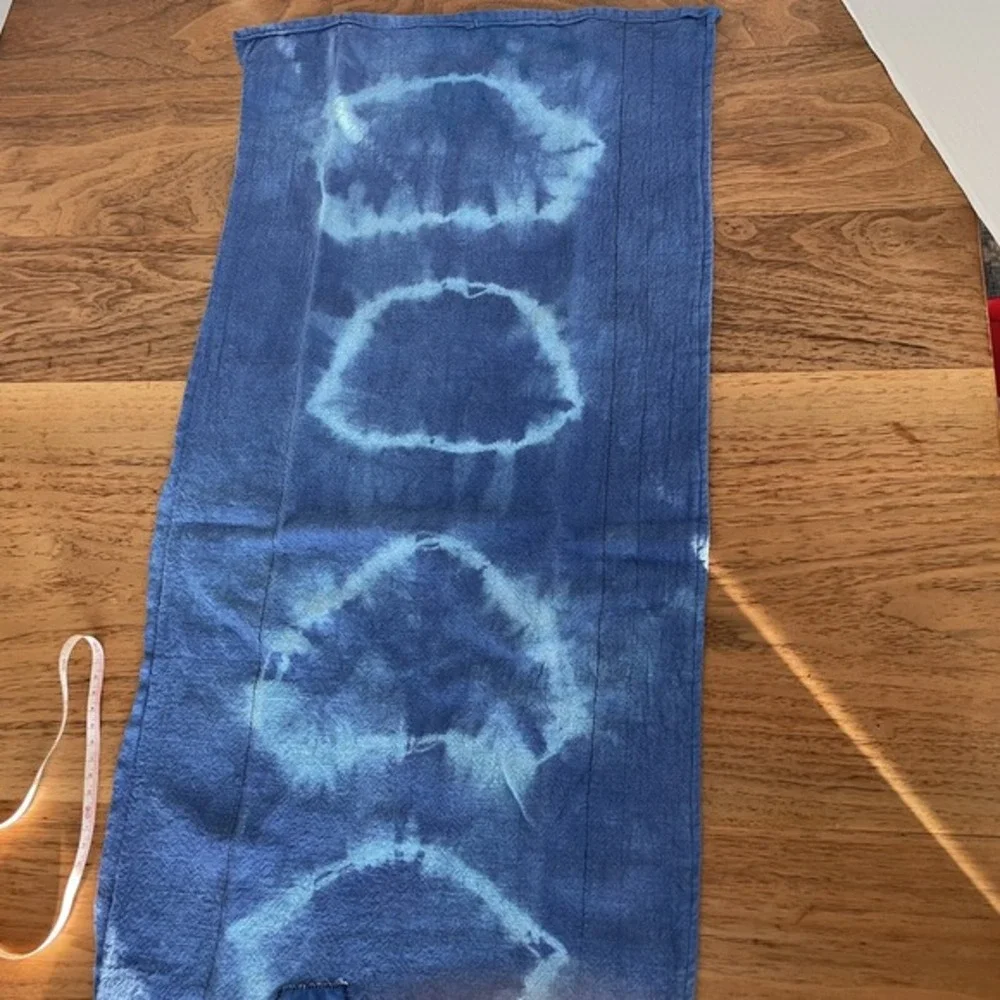 Shibori Tea Towel Set Tie Dye Hand Dyed Cotton Upcycled Sustainable Handmade